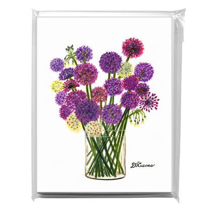 Alliums In Vase 4, Greeting Card (7304)