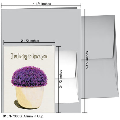 Allium In Cup, Greeting Card (7306B)