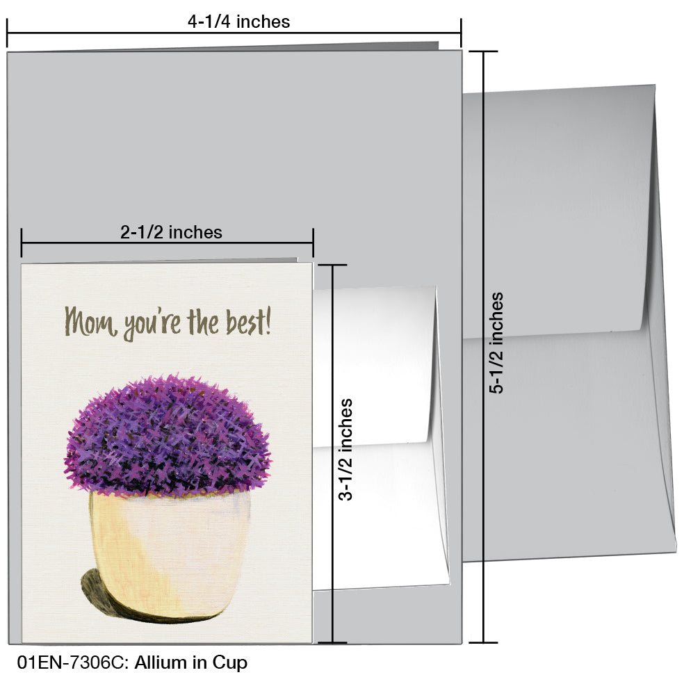Allium In Cup, Greeting Card (7306C)