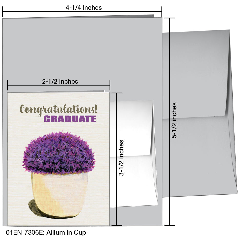 Allium In Cup, Greeting Card (7306E)