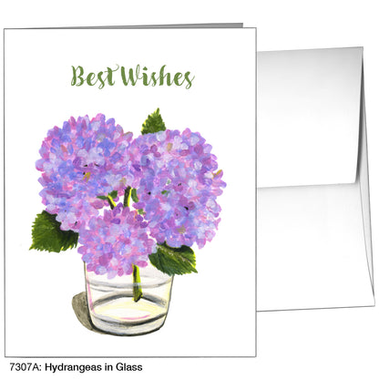 Hydrangeas In Glass, Greeting Card (7307A)