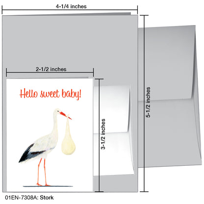 Stork, Greeting Card (7308A)