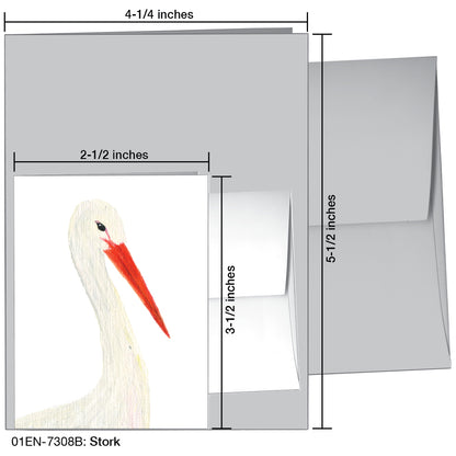 Stork, Greeting Card (7308B)