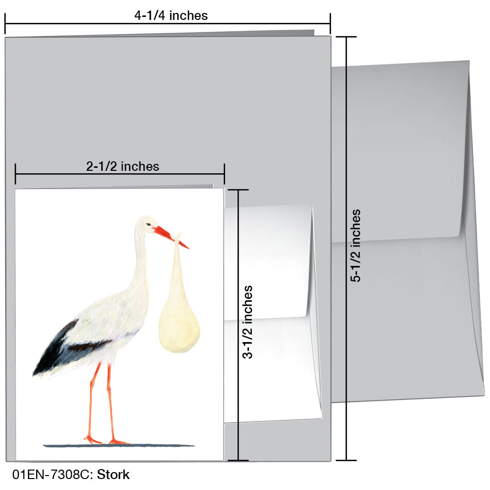 Stork, Greeting Card (7308C)