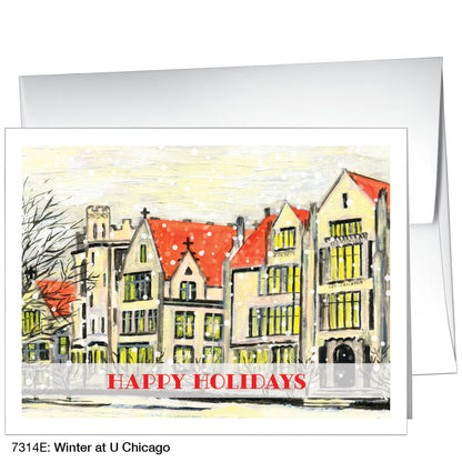 Winter At U Chicago, Greeting Card (7314E)