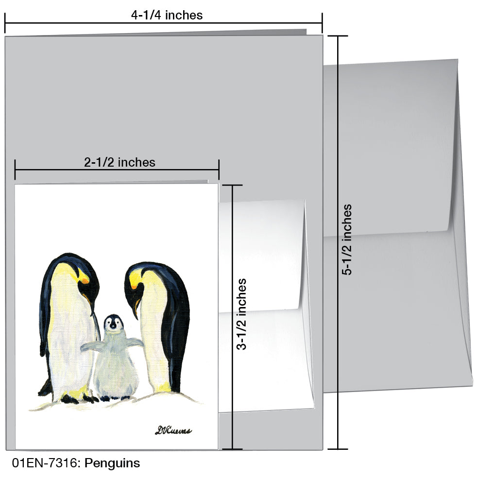 Penguins, Greeting Card (7316)