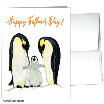 Penguins, Greeting Card (7316D)