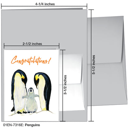 Penguins, Greeting Card (7316E)