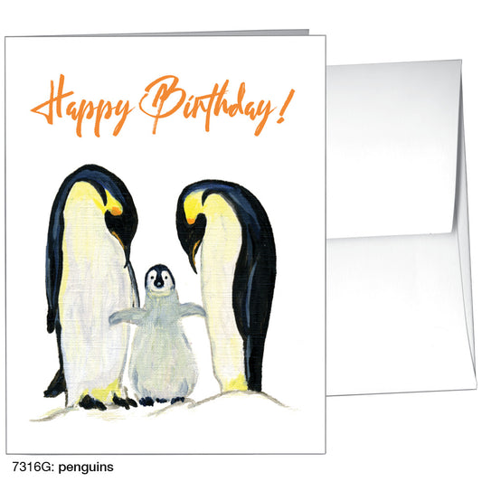 Penguins, Greeting Card (7316G)