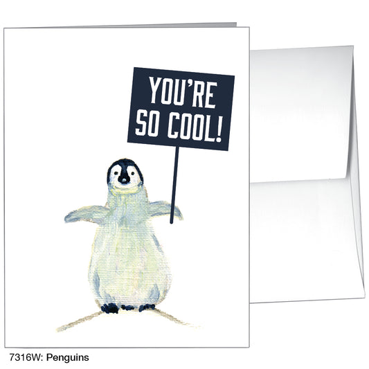 Penguins, Greeting Card (7316W)