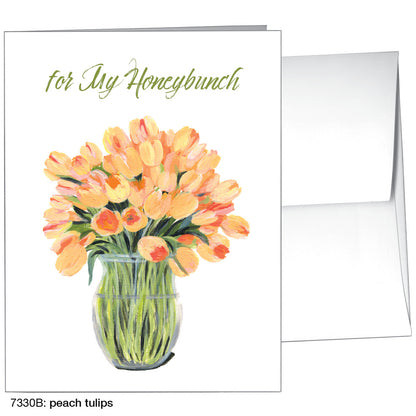 Peach Tulips, Greeting Card (7330B)