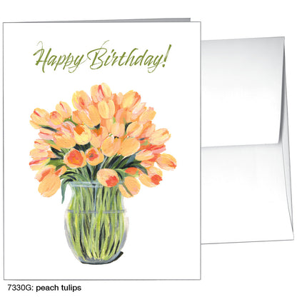 Peach Tulips, Greeting Card (7330G)
