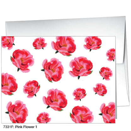Pink Flower 1, Greeting Card (7331F)