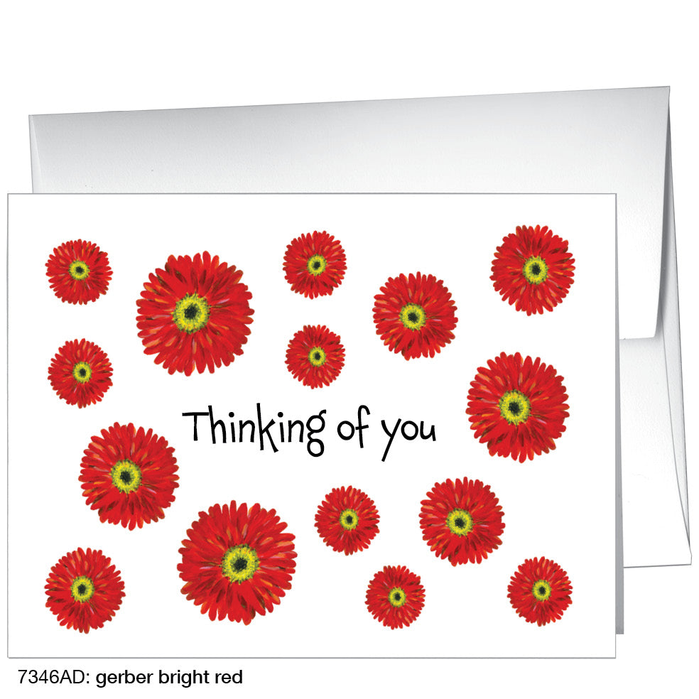 Gerber Bright Red, Greeting Card (7346AD)