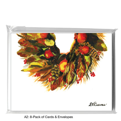 Multi-Colored Wreath, Greeting Card (7351E)