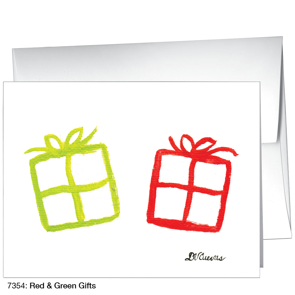Red & Green Gifts, Greeting Card (7354)