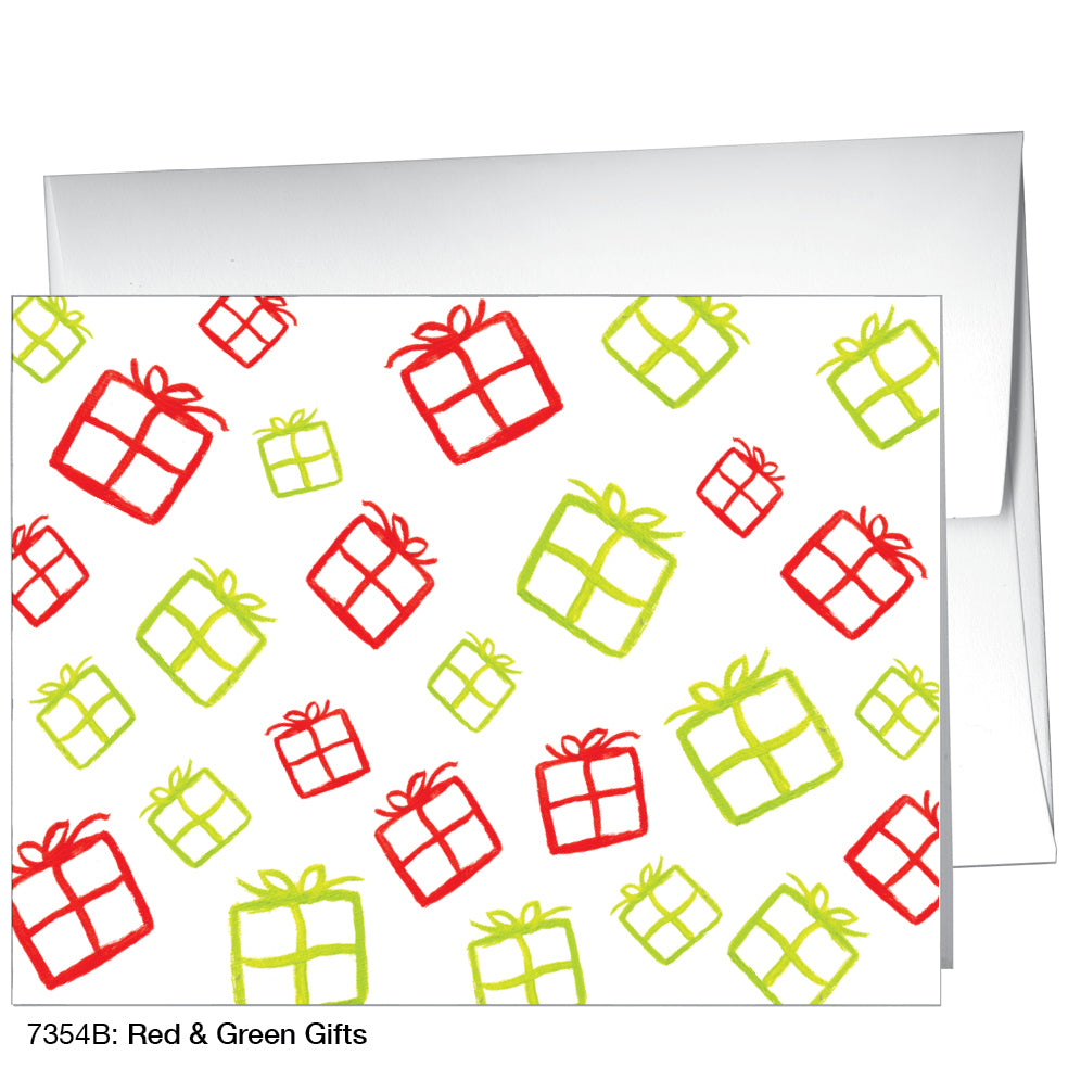 Red & Green Gifts, Greeting Card (7354B)