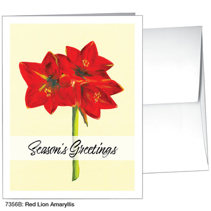 Red Lion Amaryllis, Greeting Card (7356B)