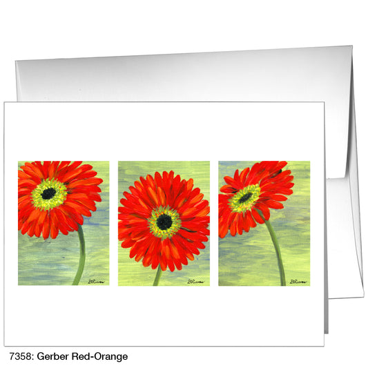 Gerber Red-Orange, Greeting Card (7358)