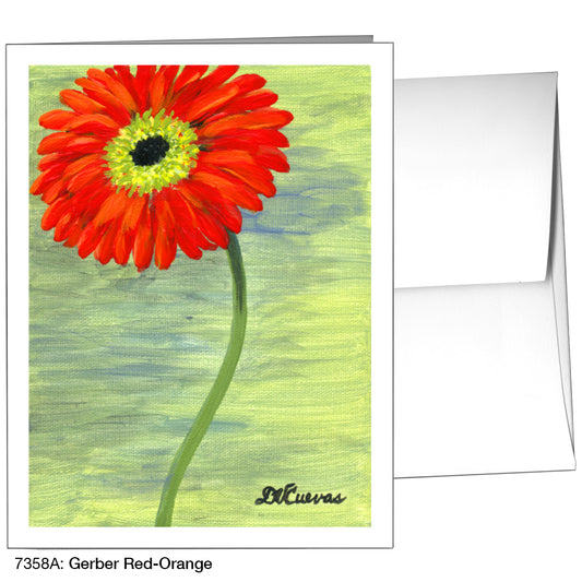 Gerber Red-Orange, Greeting Card (7358A)