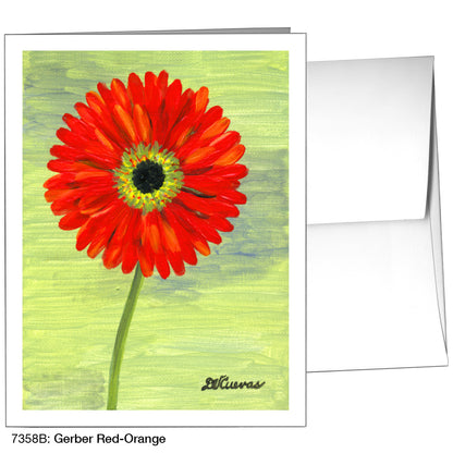 Gerber Red-Orange, Greeting Card (7358B)