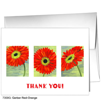 Gerber Red-Orange, Greeting Card (7358G)