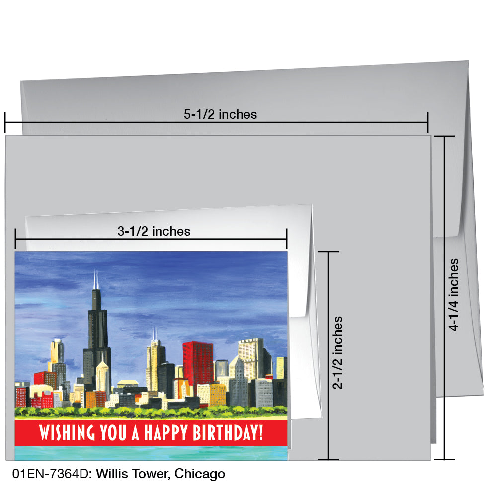 Willis Tower, Chicago, Greeting Card (7364D)