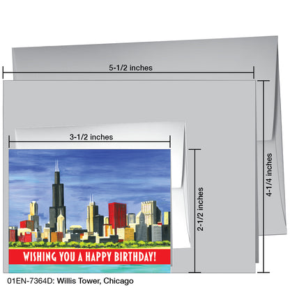 Willis Tower, Chicago, Greeting Card (7364D)