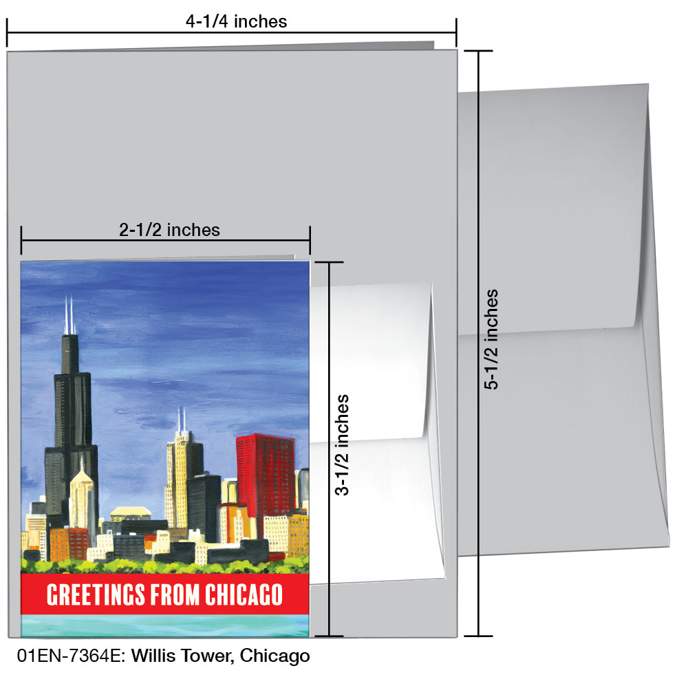Willis Tower, Chicago, Greeting Card (7364E)