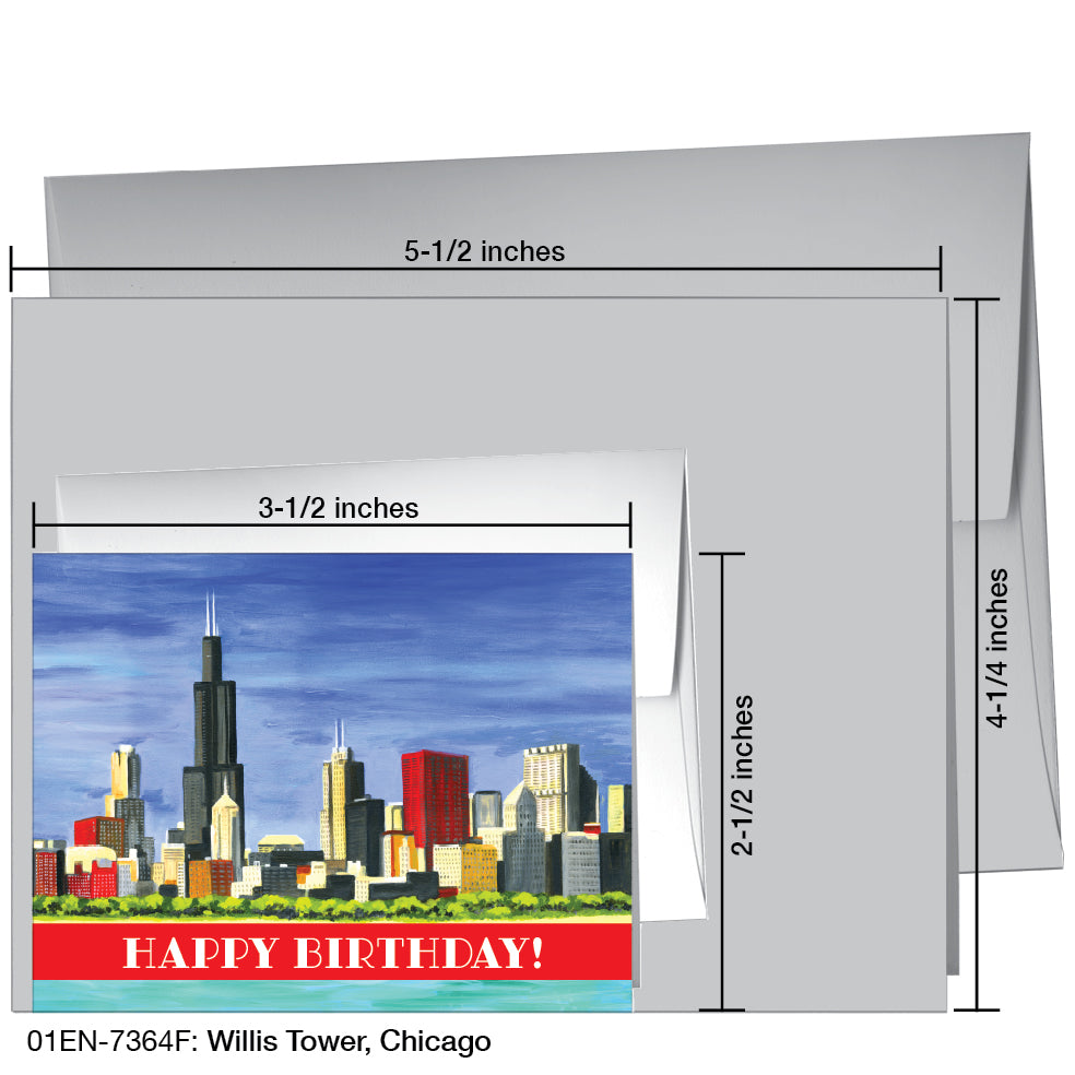 Willis Tower, Chicago, Greeting Card (7364F)