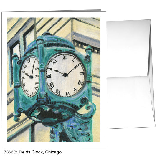 Fields Clock, Chicago, Greeting Card (7366B)