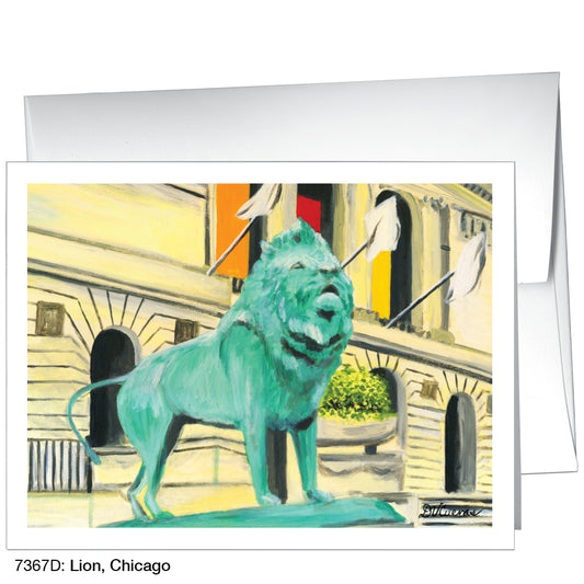 Lion, Chicago, Greeting Card (7367D)