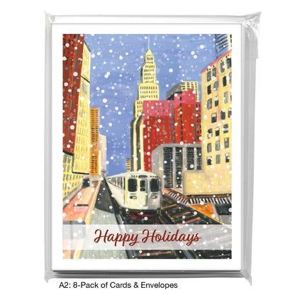 Passing Through The Loop, Chicago, Greeting Card (7368A)
