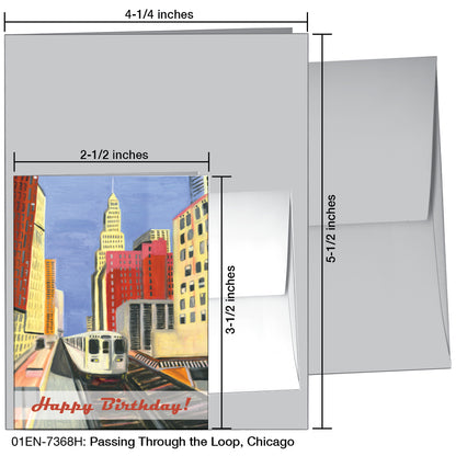 Passing Through The Loop, Chicago, Greeting Card (7368H)