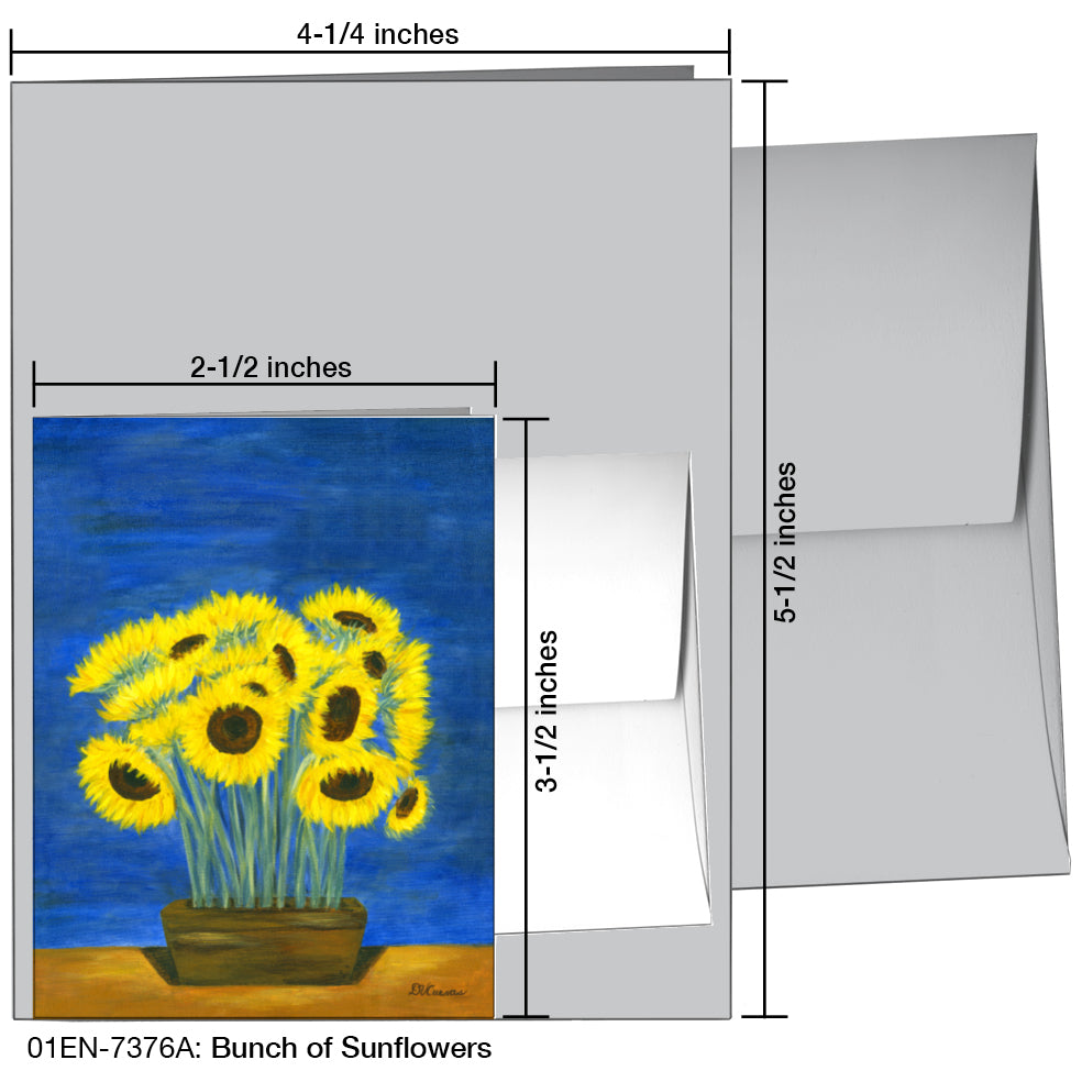 Bunch Of Sunflowers, Greeting Card (7376A)