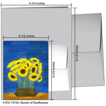 Bunch Of Sunflowers, Greeting Card (7376A)