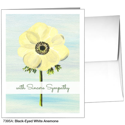 Black-Eyed White Anemone, Greeting Card (7395A)