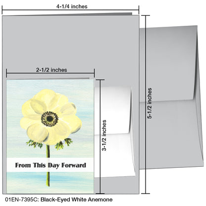 Black-Eyed White Anemone, Greeting Card (7395C)