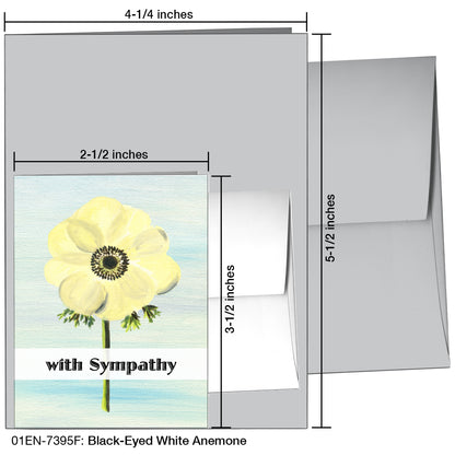 Black-Eyed White Anemone, Greeting Card (7395F)