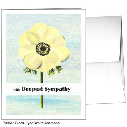 Black-Eyed White Anemone, Greeting Card (7395H)