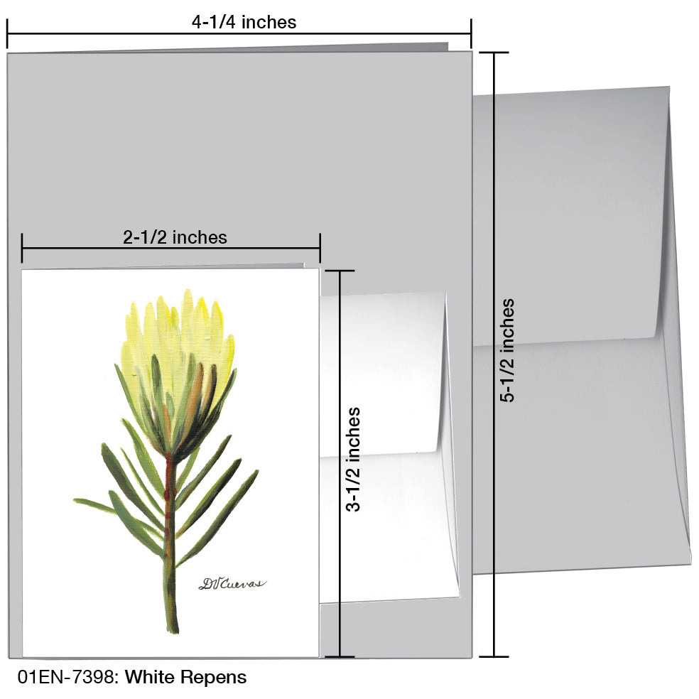 White Repens, Greeting Card (7398)