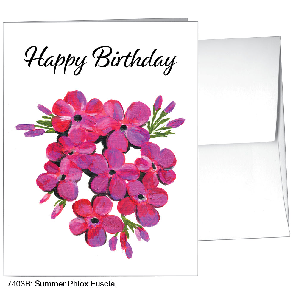 Summer Phlox Fuscia, Greeting Card (7403B)