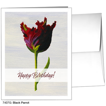 Black Parrot, Greeting Card (7407G)