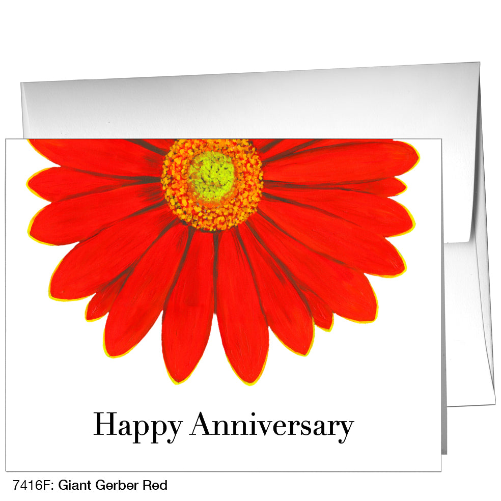 Giant Gerber Red, Greeting Card (7416F)