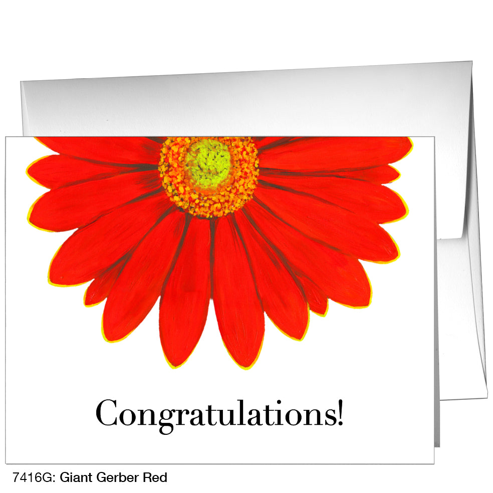 Giant Gerber Red, Greeting Card (7416G)