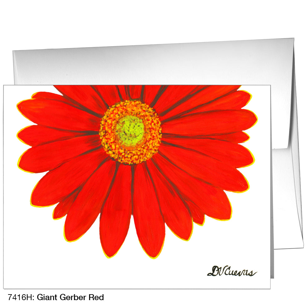 Giant Gerber Red, Greeting Card (7416H)