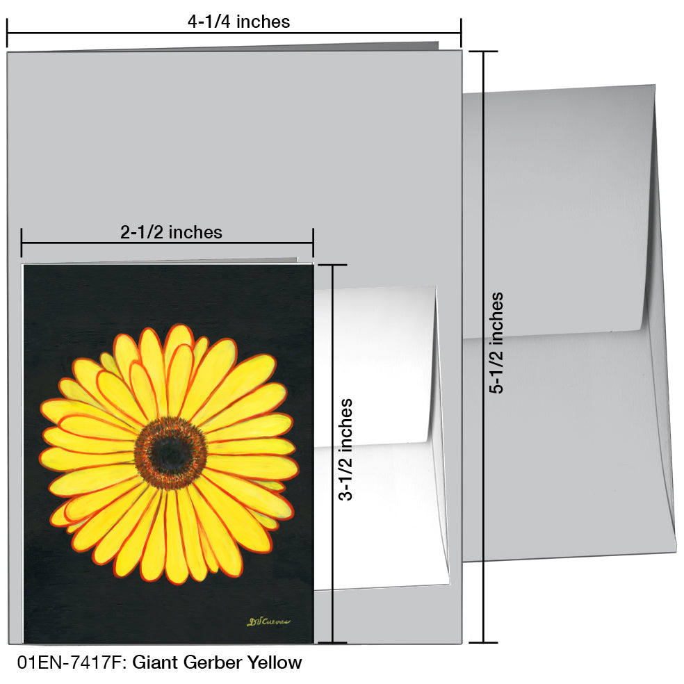 Giant Gerber Yellow, Greeting Card (7417F)
