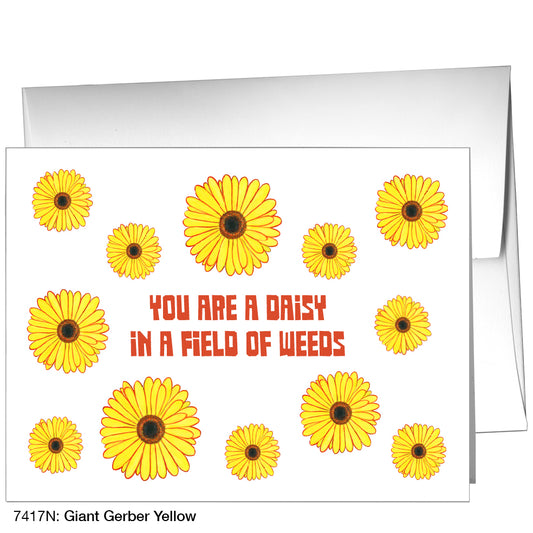 Giant Gerber Yellow, Greeting Card (7417N)