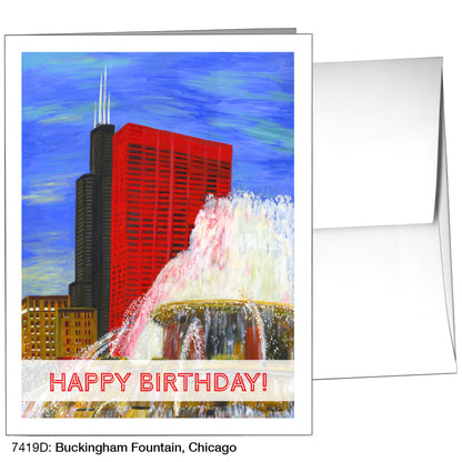 Buckingham Fountain, Chicago, Greeting Card (7419D)