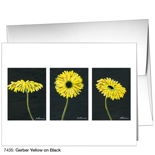 Gerber Yellow On Black, Greeting Card (7435)